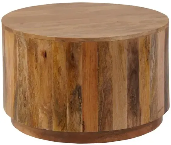 Carolina Living Krissa 30 Round Mango Wood Coffee Table - Natural