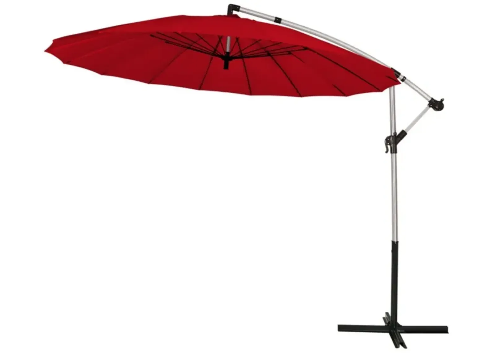 10 Feet Patio Offset Umbrella Market Hanging Umbrella for Backyard Poolside Lawn Garden