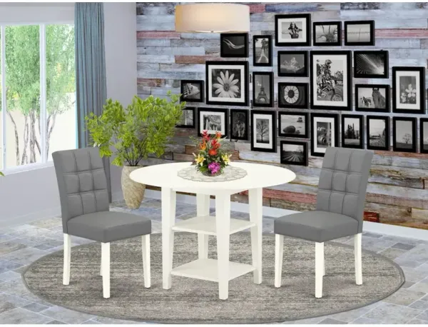 3 Piece contain A Dining Table Set Wood Table