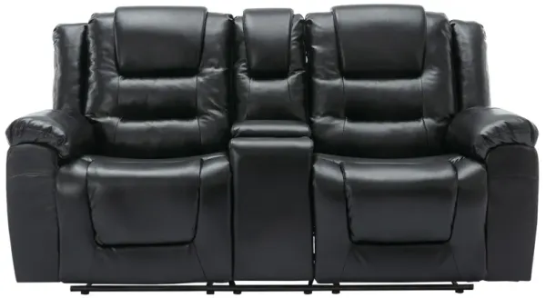 2 Seater Home Theater Recliner Manual Recliner Chair with a Storage Box and Two Cup Holders for Living Room,Bedroom, Grey