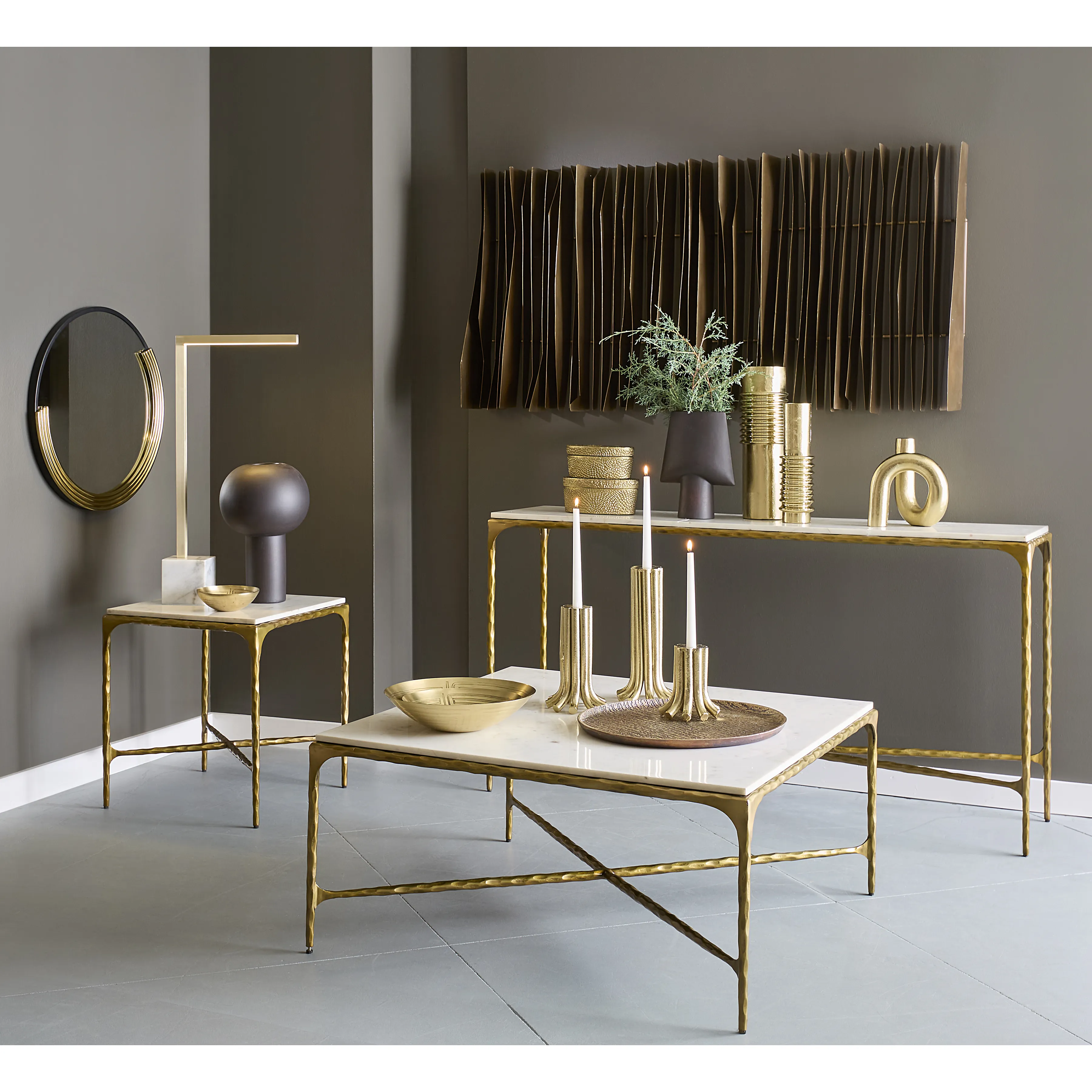 Seville Forged Gold Console Table