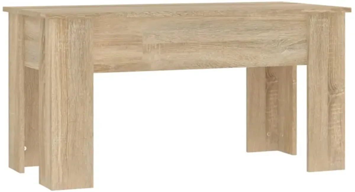 vidaXL Coffee Table Sonoma Oak 39.8"x19.3"x20.5" Engineered Wood