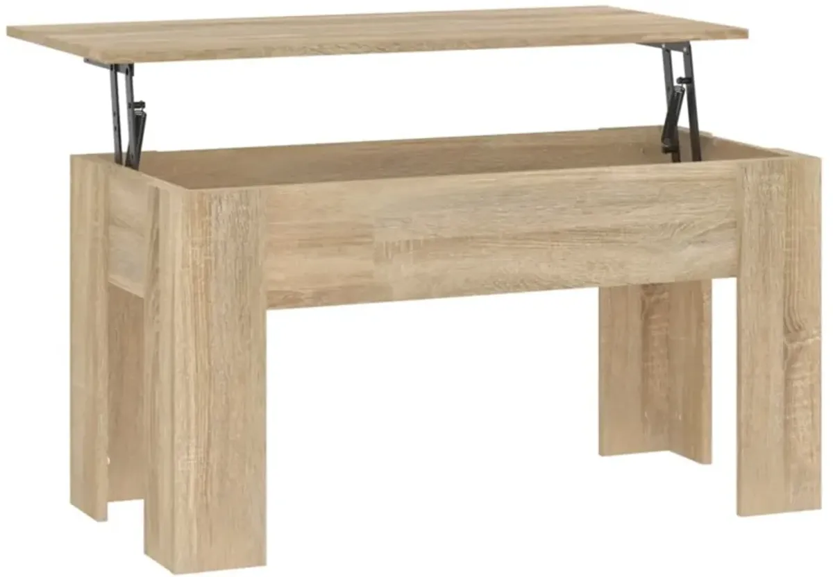 vidaXL Coffee Table Sonoma Oak 39.8"x19.3"x20.5" Engineered Wood