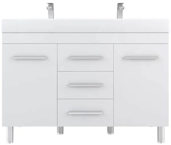 Alya Bath Ripley 48 Modern Double Bathroom Vanity in White