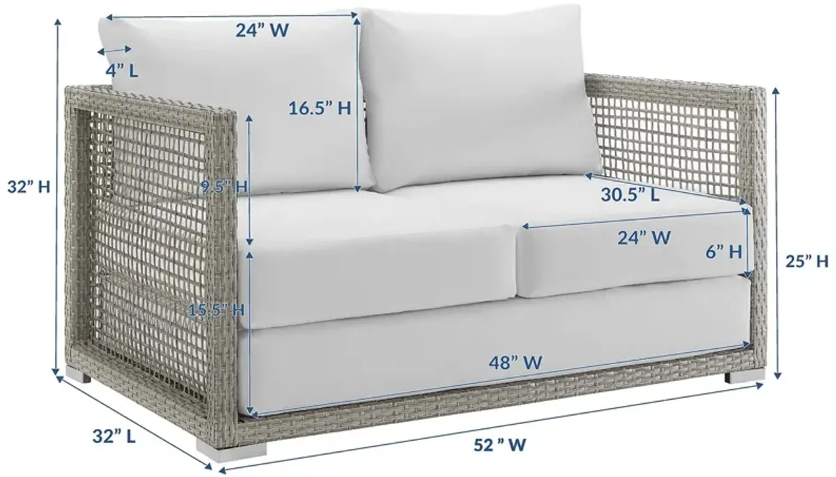 Modway - Aura Outdoor Patio Wicker Rattan Loveseat