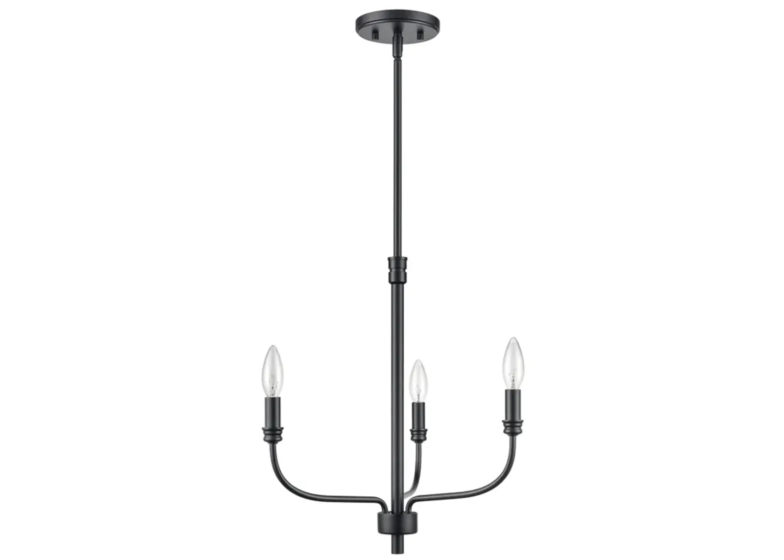 Newland 17'' Wide 3-Light Black Chandelier