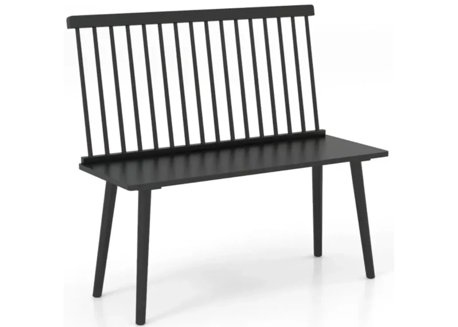 Hivvago Bench for 2 with Spindle Back for Kitchen Dining Room Hallway