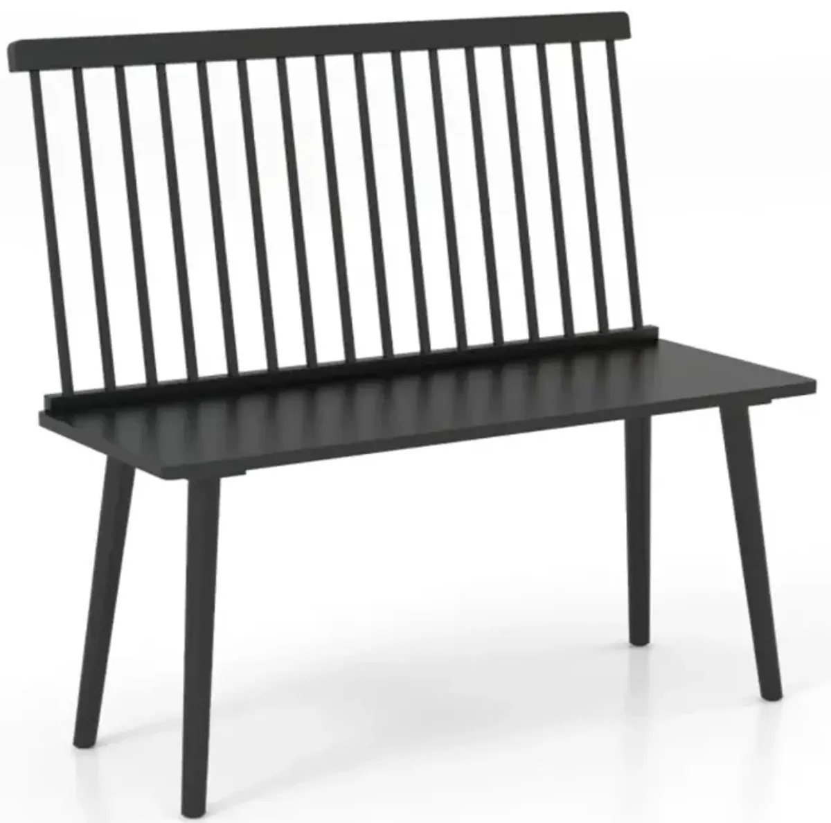 Hivvago Bench for 2 with Spindle Back for Kitchen Dining Room Hallway