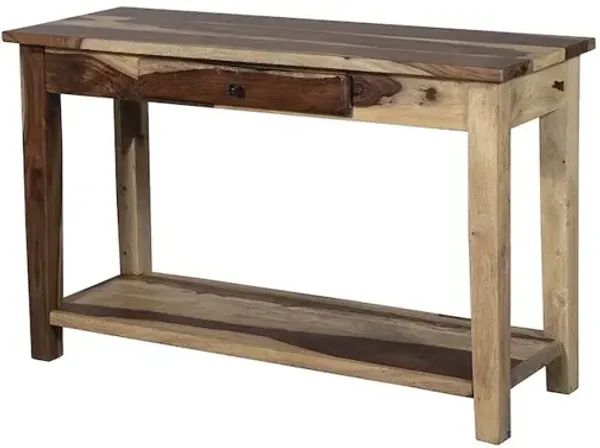 Porter Designs Taos Solid Sheesham Wood Console Table, Natural
