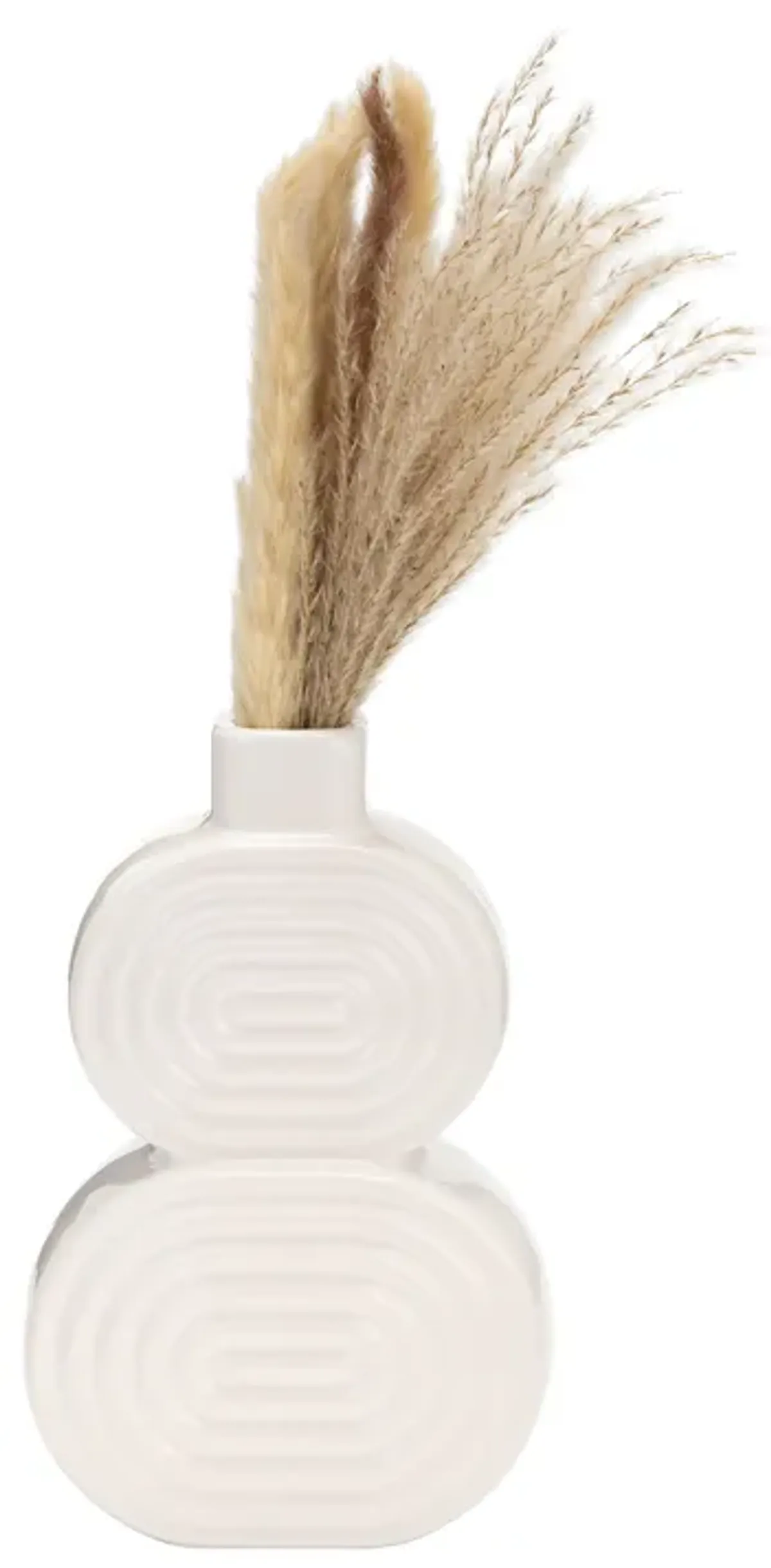 10" Cer Stacked Circles Vase