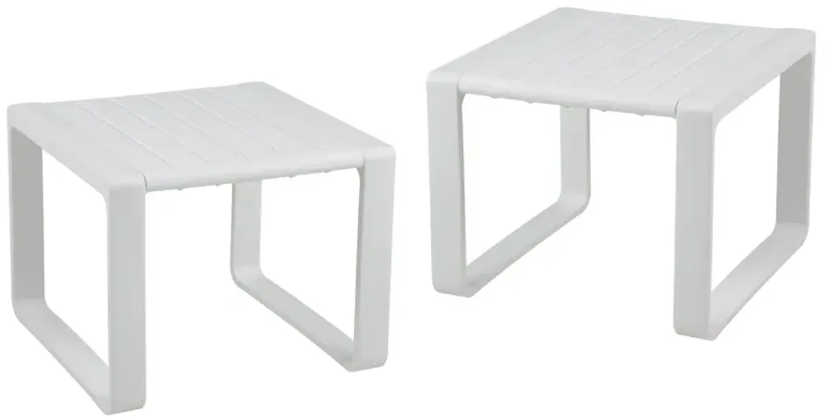 Set of 2 Outdoor Side Tables – Classic Adirondack Style, All-Weather Build