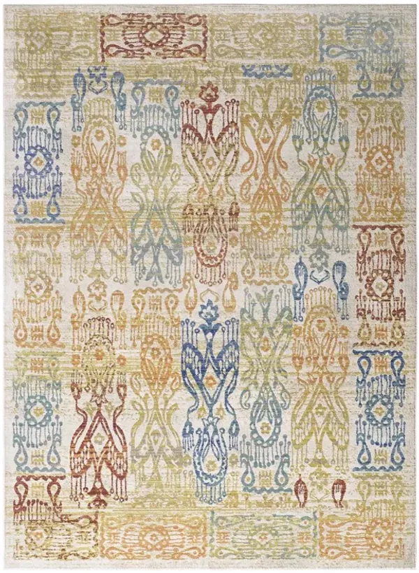 Solimar Distressed Southwestern Aztec 4x6 Area Rug - Multicolored
