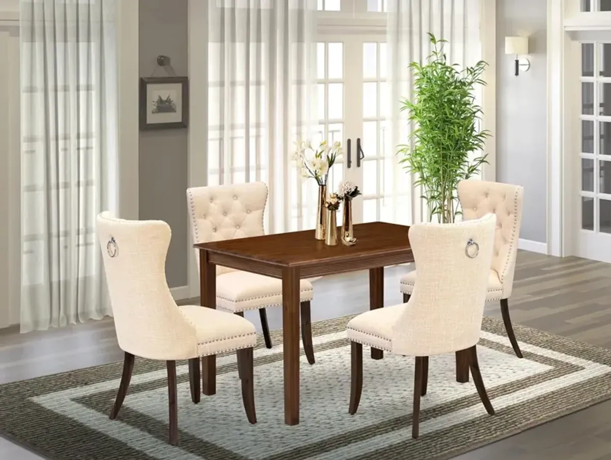 5 Piece Dining Table Set Consists of a Rectangle Kitchen Table