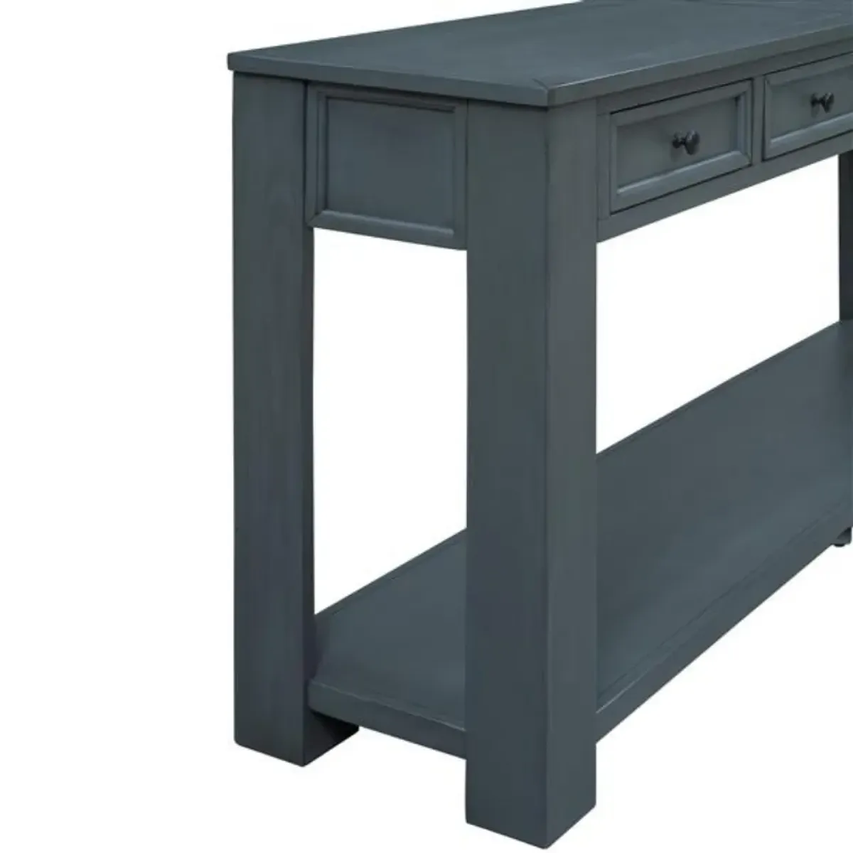 Entryway Console Table with Storage Drawers and Bottom Shelf for Home Organization