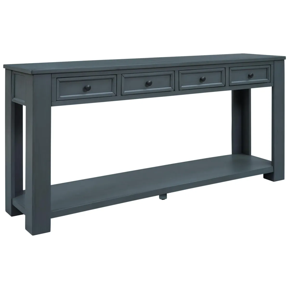 Entryway Console Table with Storage Drawers and Bottom Shelf for Home Organization