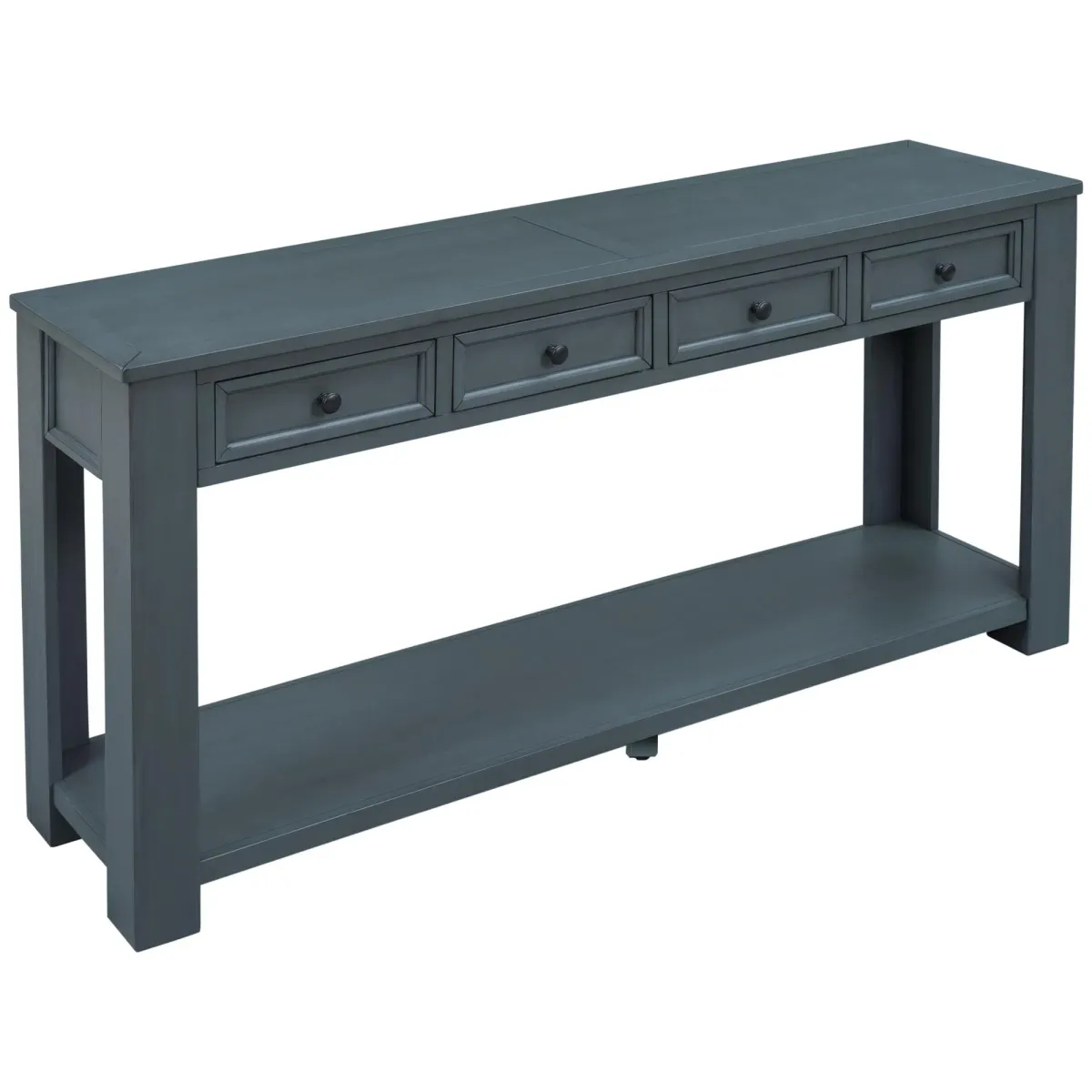 Entryway Console Table with Storage Drawers and Bottom Shelf for Home Organization