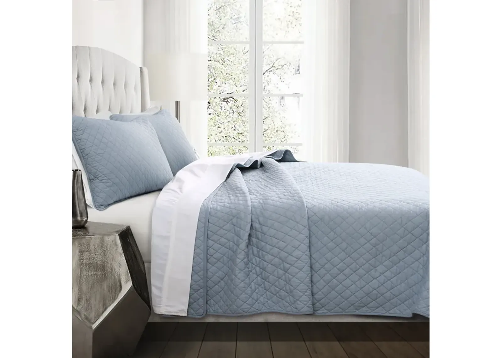 Ava Diamond Oversized Cotton Quilt 3Pc Set