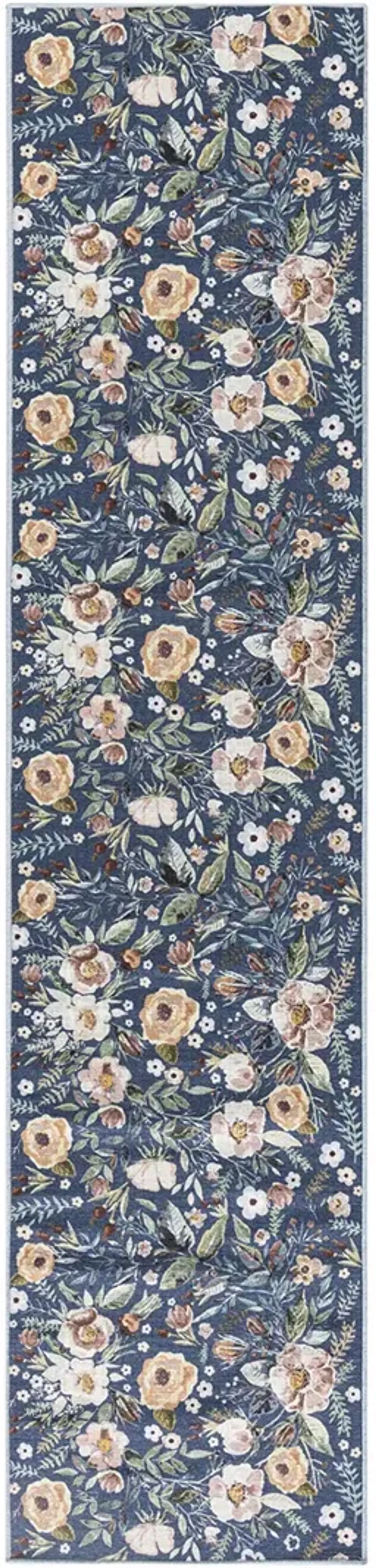 Nourison Washables NWB01 Navy/Multicolor 2'2" x 10' Rug