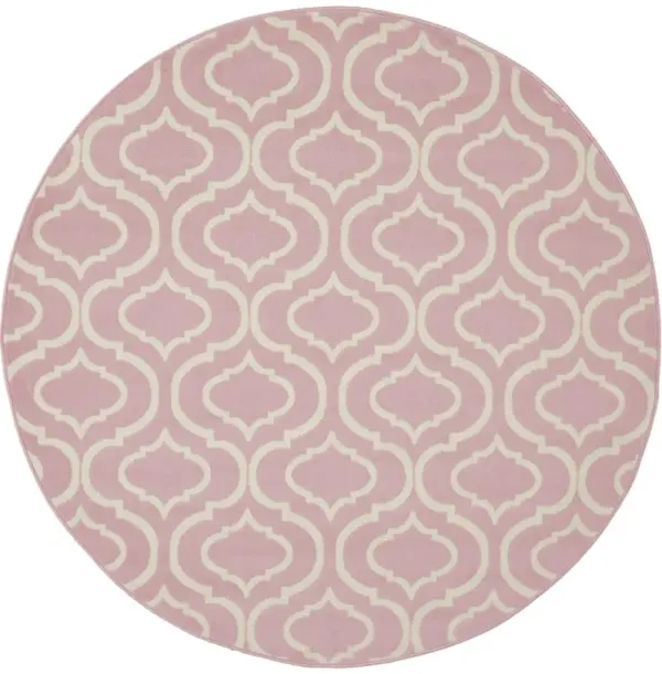 Jubilant JUB19 Pink 5'3" x Round Rug