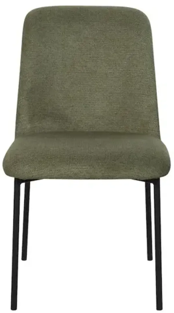 New Classic Furniture Erik Metal & Fabric Side Chair (Set of 2), Green
