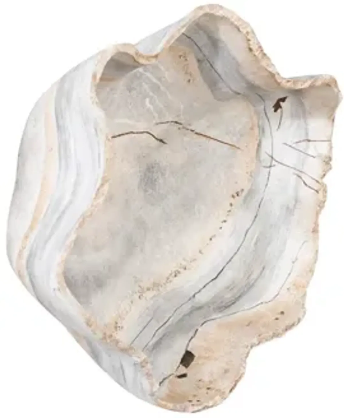Cast Wall Small Onyx Bowl in Faux Finish