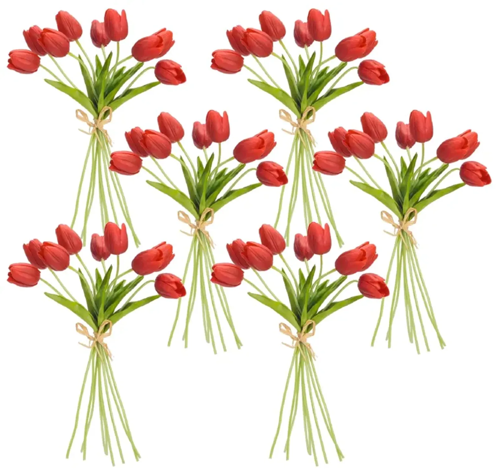 Set of 6 Spring Tulip Bundles for Vibrant Floral Arrangements and Home Decor