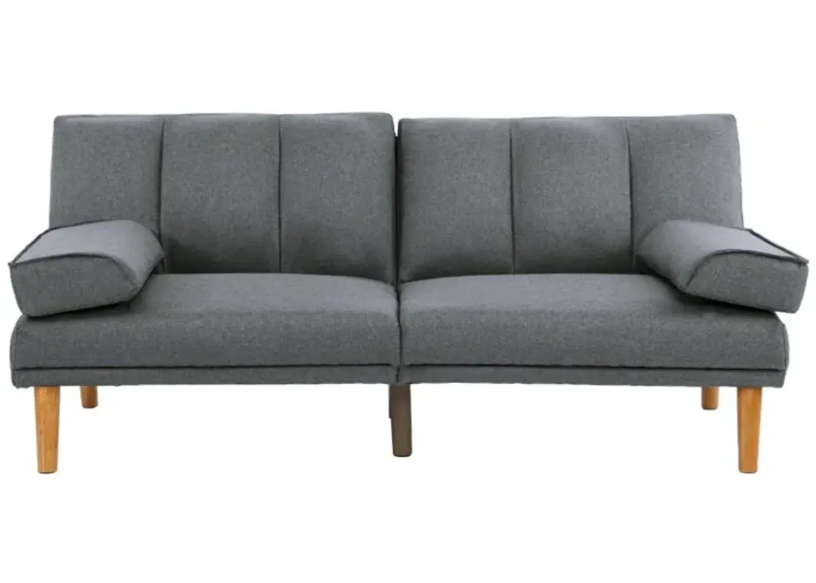 Blue Grey Polyfiber Sectional Sofa Set with Adjustable Chaise