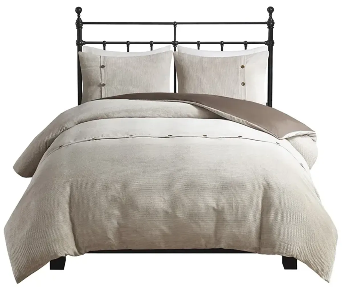 Gracie Mills Mary Plush Perfection: 5-Piece Corduroy Comforter Ensemble