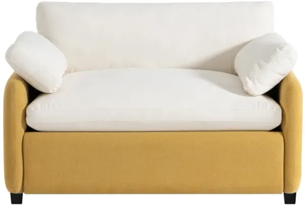 50*43" Oversized Chenille Single Sofa Chair,Wide and Deep Seat Accent Chair,Modern Upholstered Comfy Armchair,Color Blocking Couch Lounge with Pillows for Living Room,Apartment,Bedroom,3 Colors