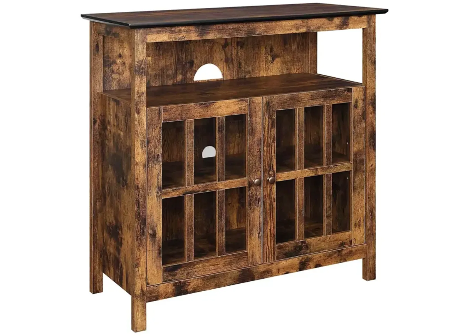 Convenience Concepts Big Sur Highboy TV Stand with Storage Cabinets - Barnwood