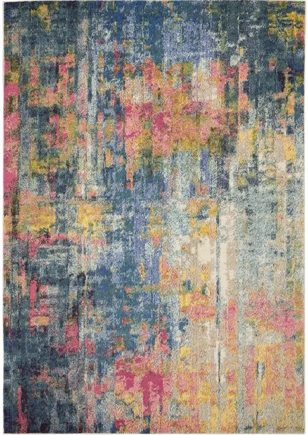 Celestial CES09 Blue/Yellow 6'7" x 9'7" Rug