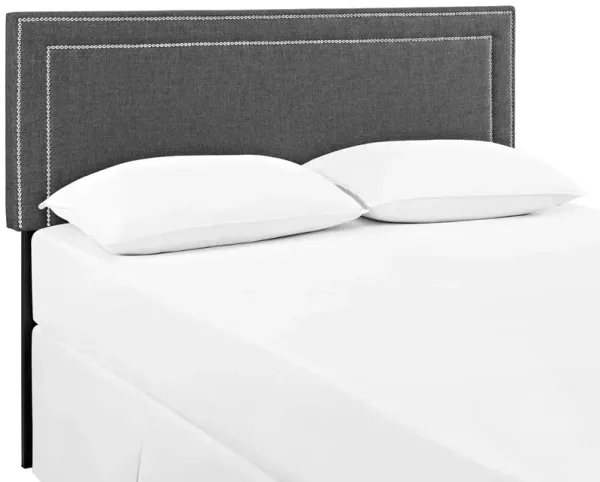Modway - Jessamine Queen Upholstered Fabric Headboard Gray