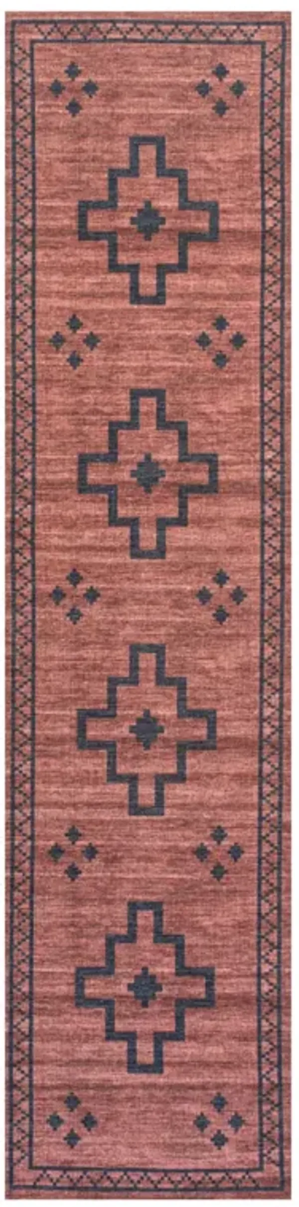 Korsa Geometric Medallion Machine Washable Area Rug
