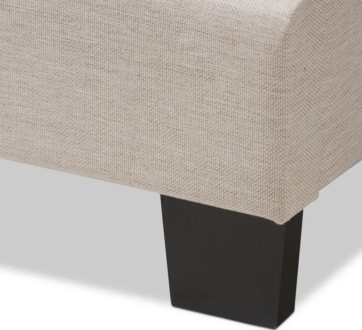 Baxton Studio Audrey Modern and Contemporary Light Beige Fabric Upholstered Full Size Bed