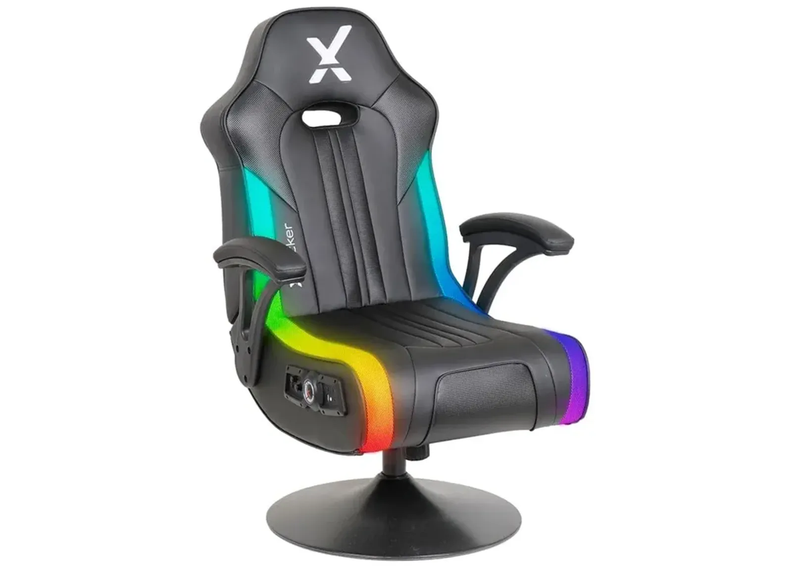 Torque RGB Bluetooth Wireless Audio Pedestal Gaming Chair with Subwoofer and Vibration, Neo Motion, Black/RGB