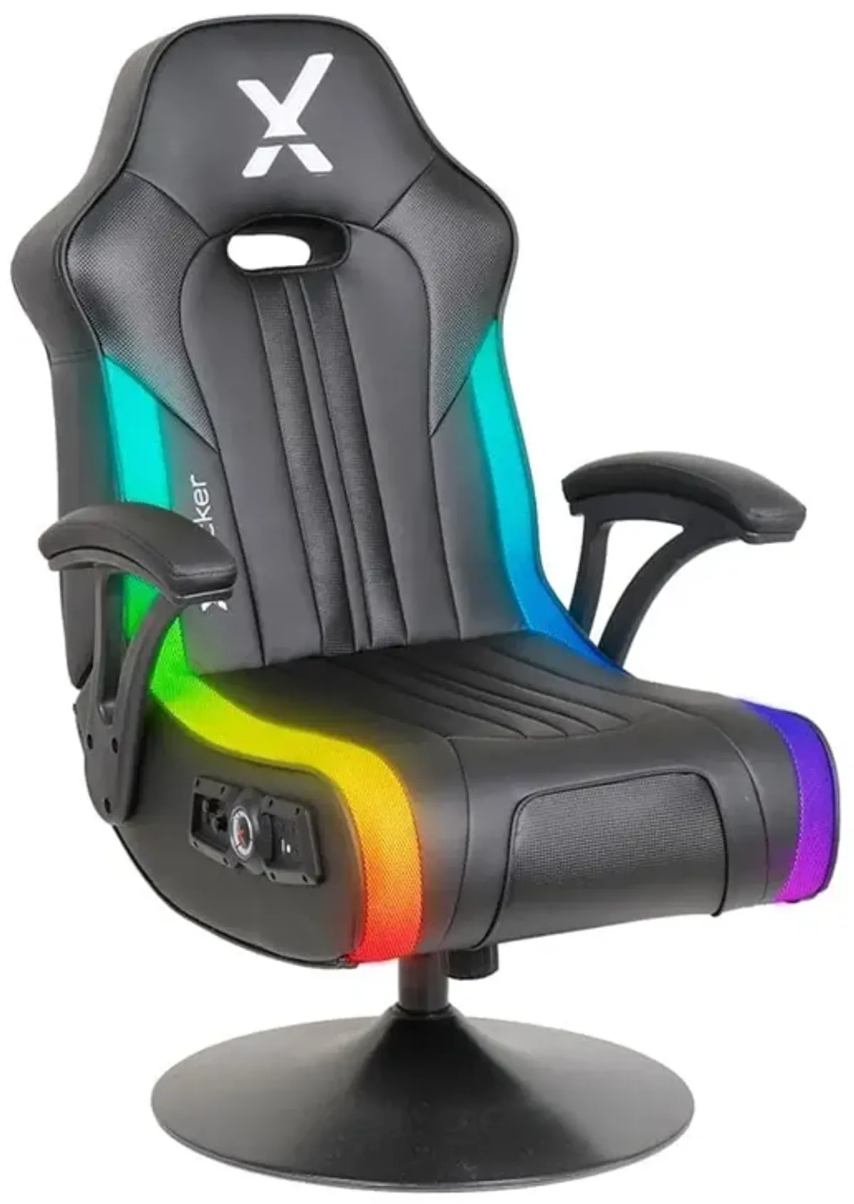 Torque RGB Bluetooth Wireless Audio Pedestal Gaming Chair with Subwoofer and Vibration, Neo Motion, Black/RGB