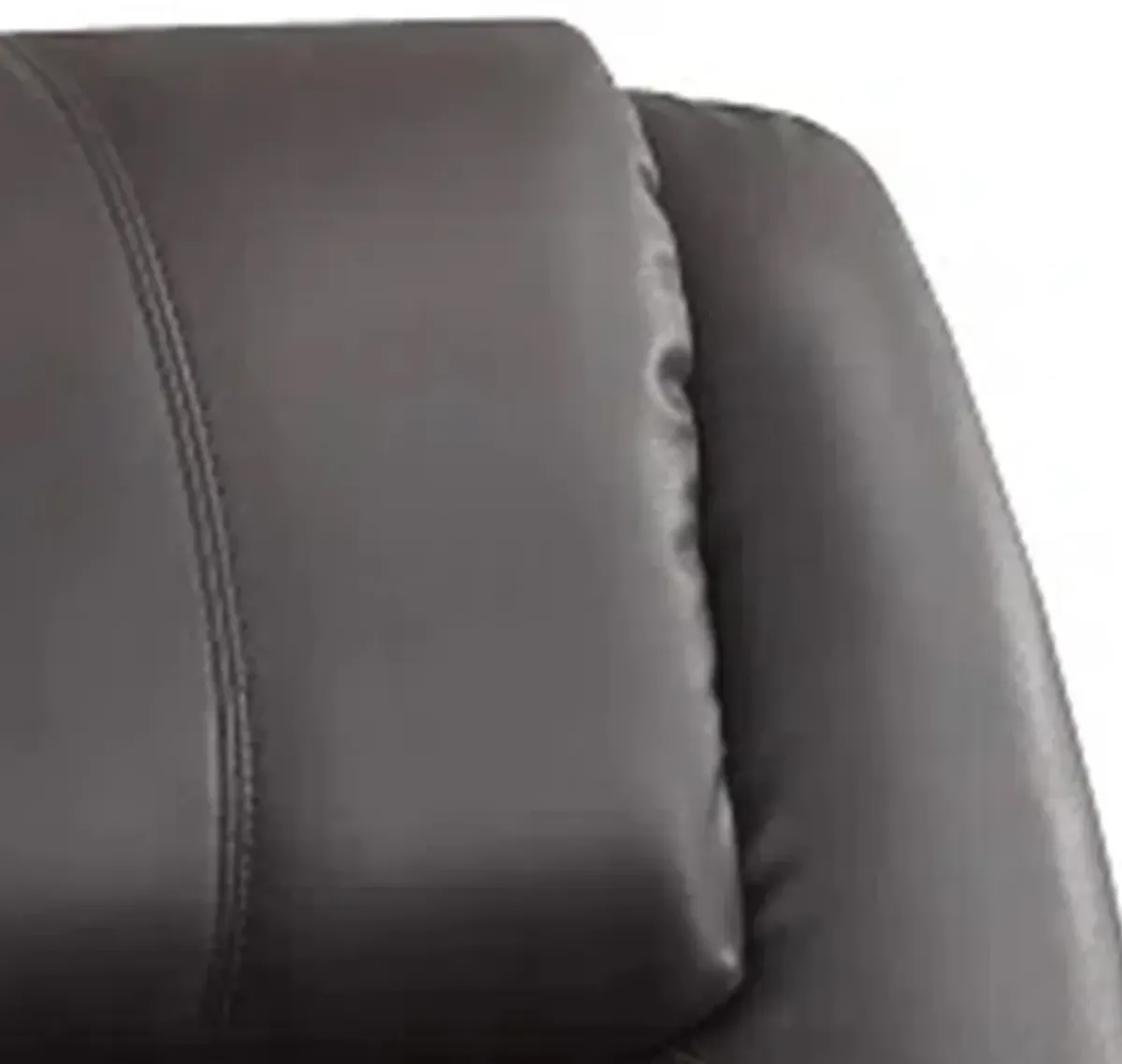 Evans 37 Inch Recliner Chair, Power Lift, 2 Cupholders, Brown Faux Leather - Benzara