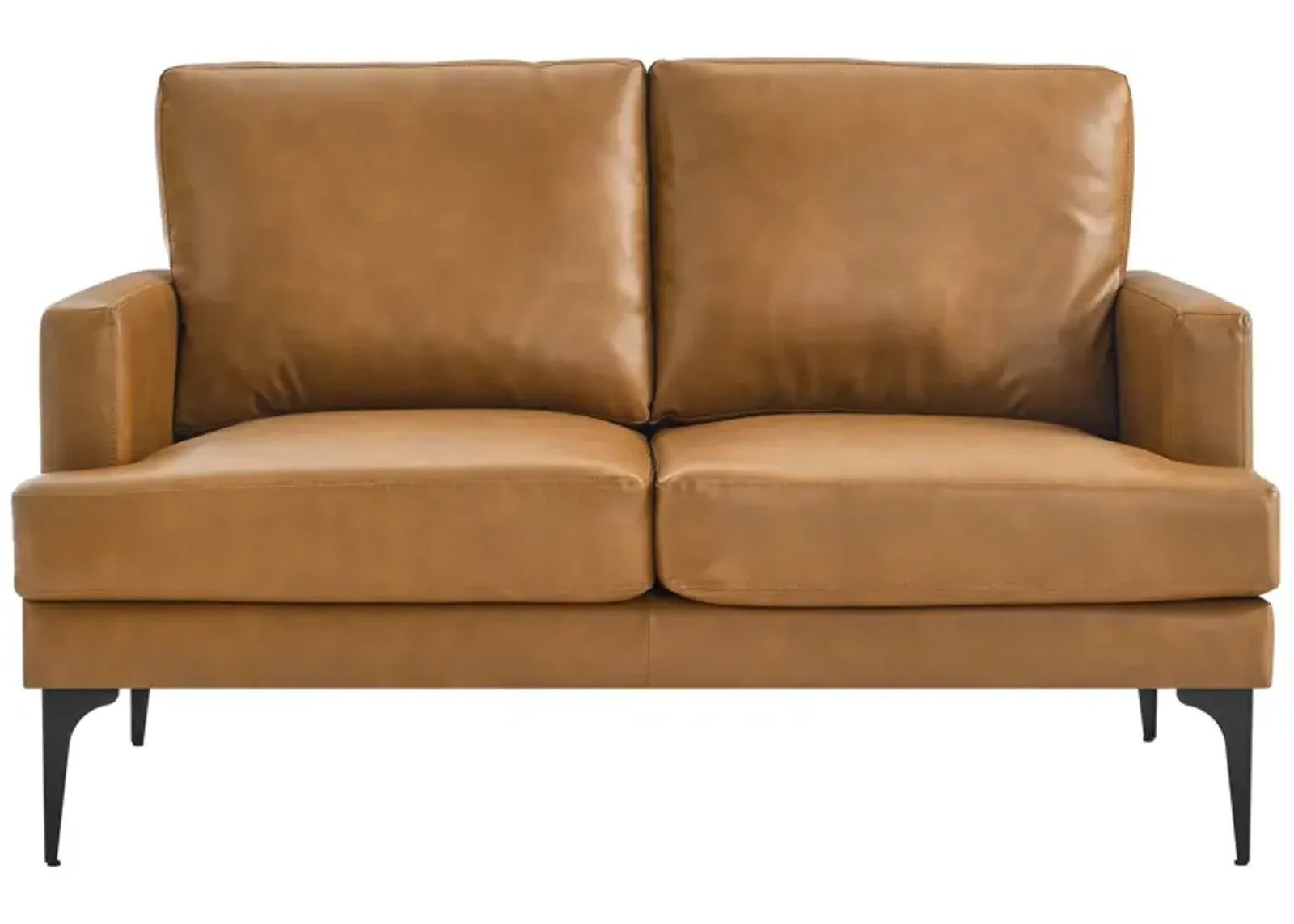 Evermore Vegan Leather Loveseat Tan EEI-6048-TAN