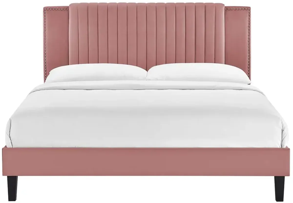 Modway - Zahra Channel Tufted Performance Velvet Twin Platform Bed