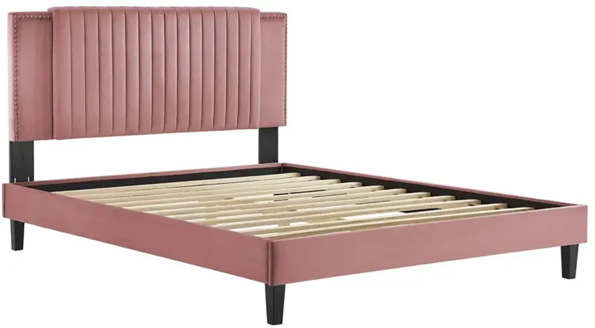 Modway - Zahra Channel Tufted Performance Velvet Twin Platform Bed