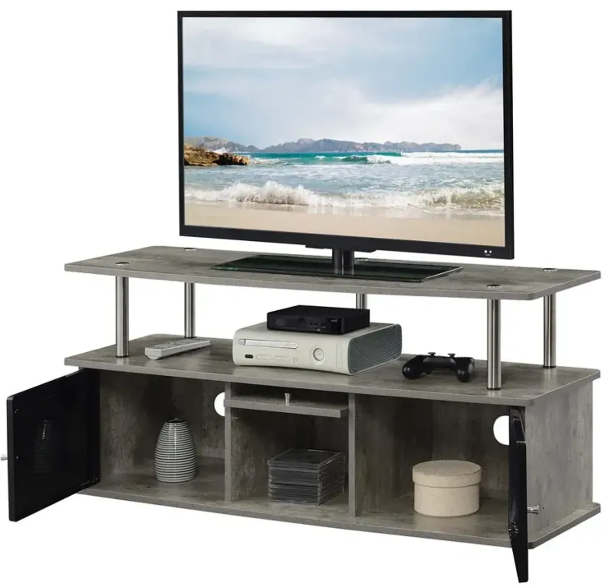 Convience Concept, Inc. TV Stand with 3 Storage Cabinets and Shelf for TVs up to 55 inches