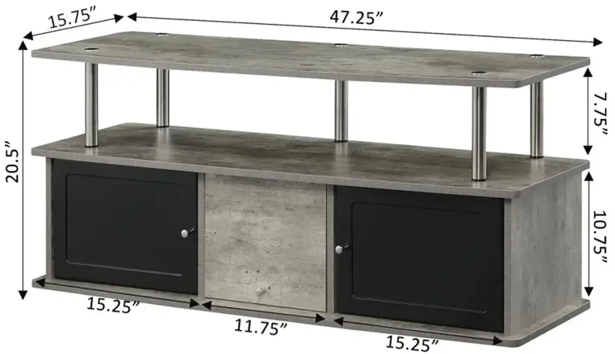 Convience Concept, Inc. TV Stand with 3 Storage Cabinets and Shelf for TVs up to 55 inches