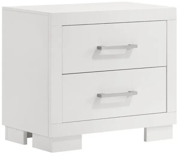 Jessica 2-drawer Nightstand Cream White