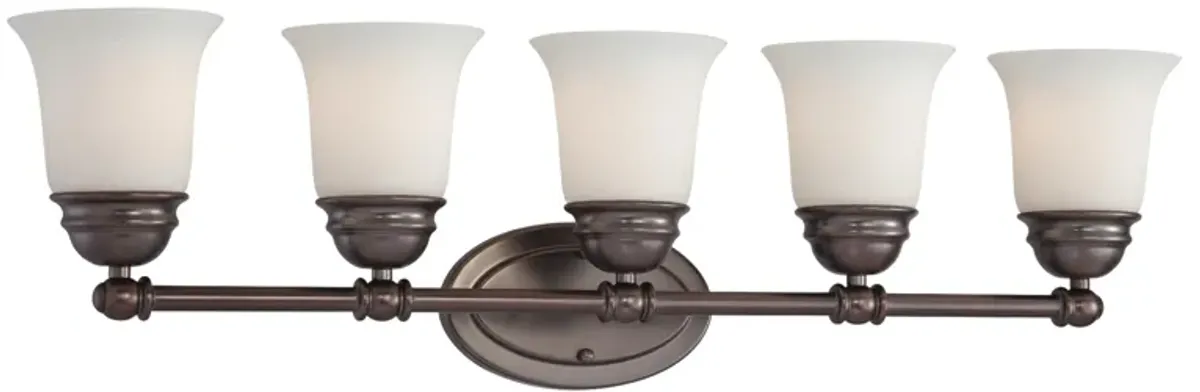 Bella 31'' Wide 5-Light Nickel Vanity Light