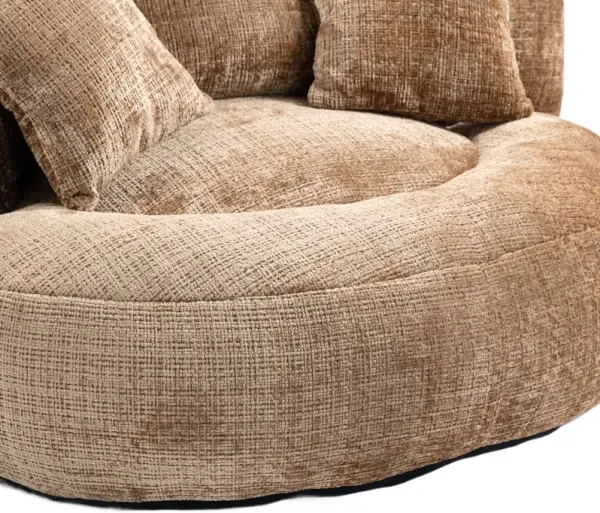 Merax Single Gaming Sofa Bean Bag Chenille Chair Couch with 3 Pillows