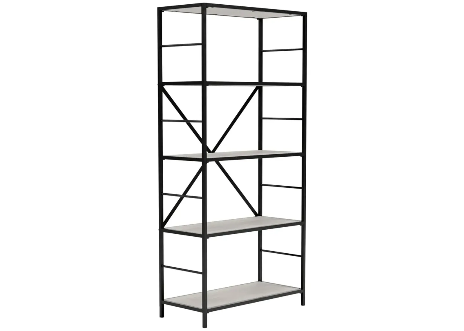 Gem 63 Inch Freestanding Bookcase, 4 Wood Shelves