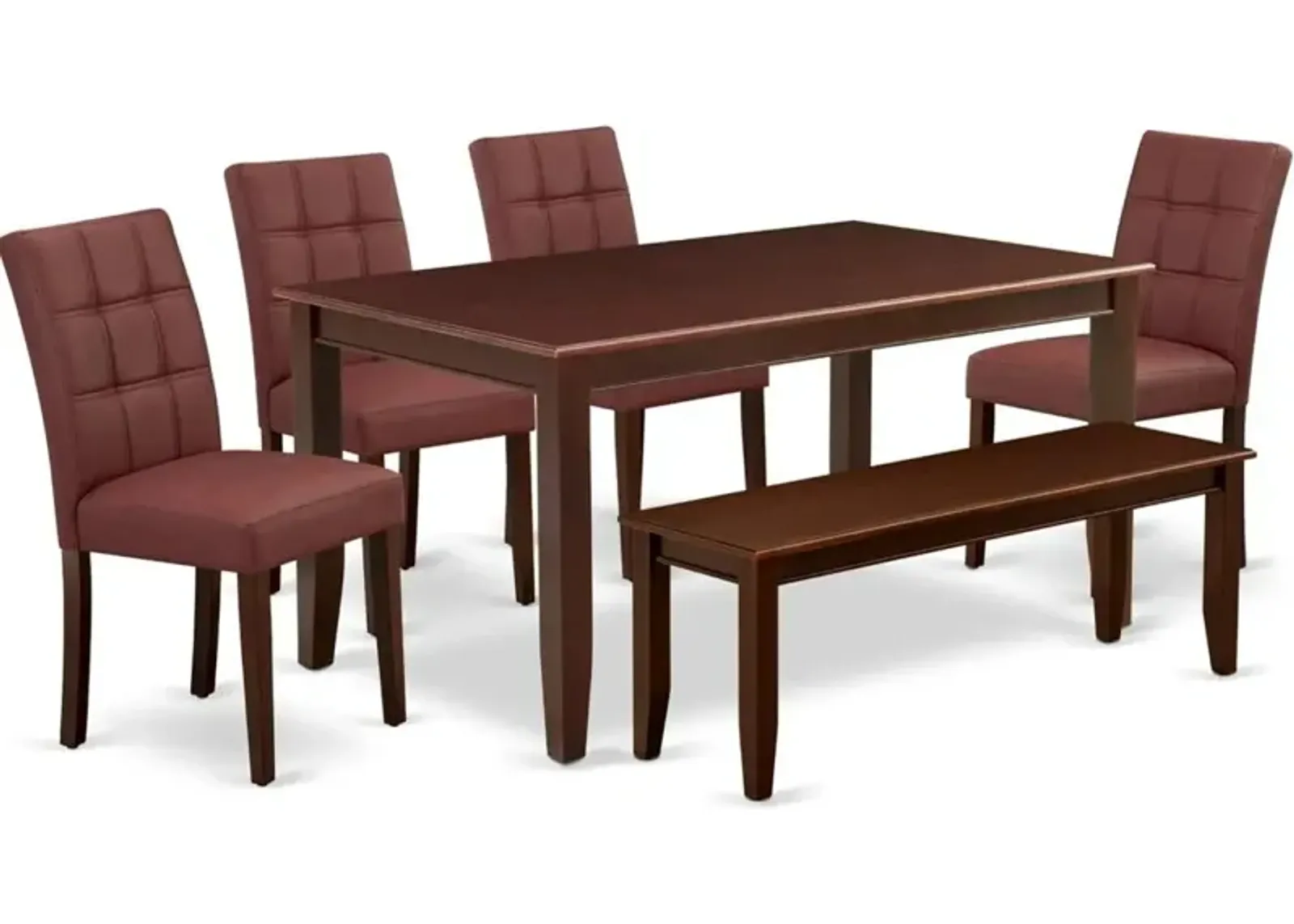 6 Piece Dining Room Set contain A Wood Table