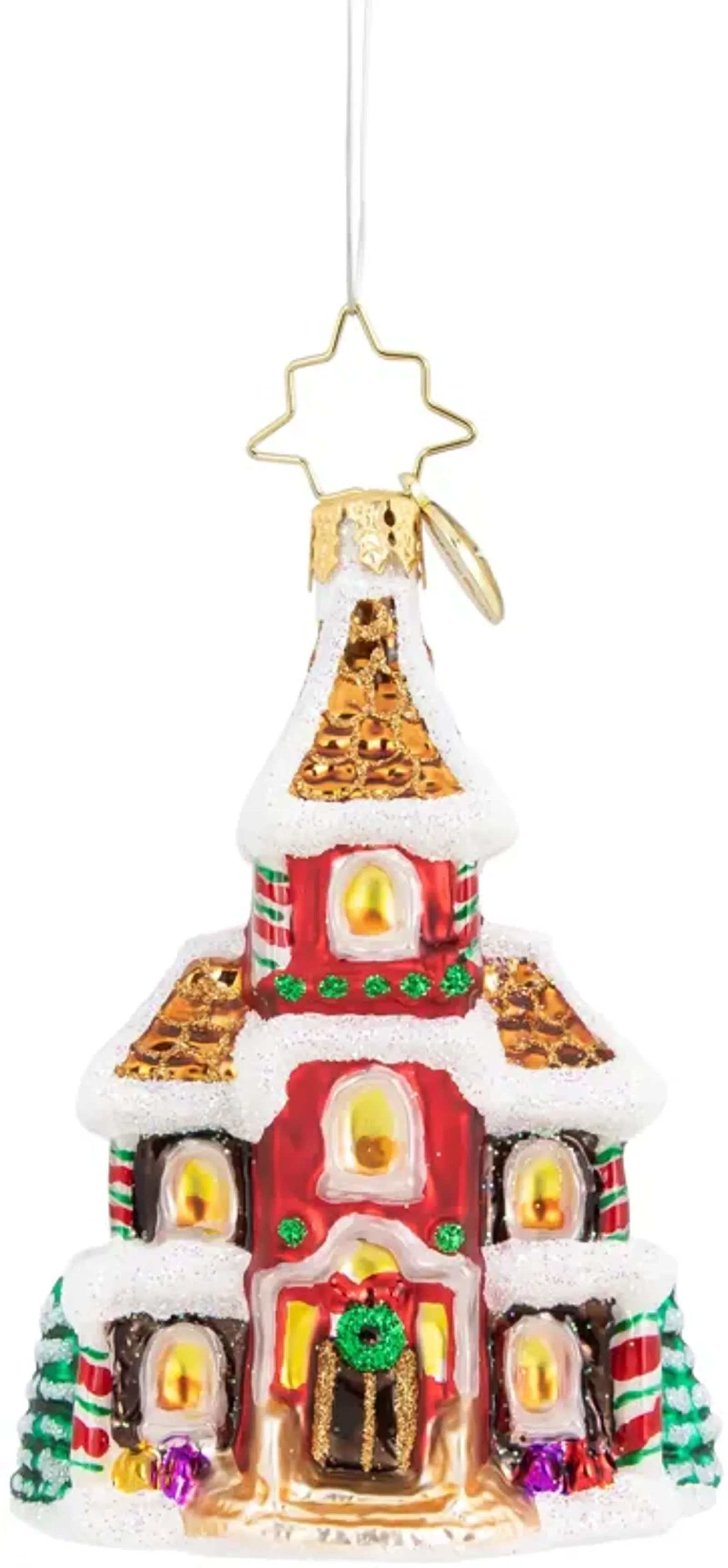 Christopher Radko Grandeur in Ginger Gem Glass Christmas Ornament 1020562