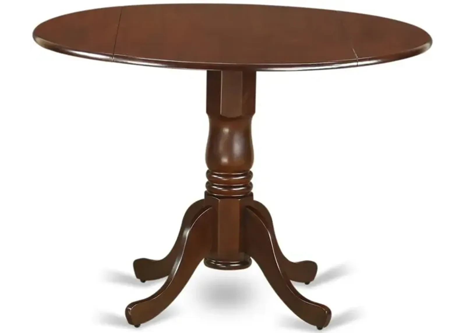 Dublin Round Table with two 9" Drop Leaves in a Mahogany Finish