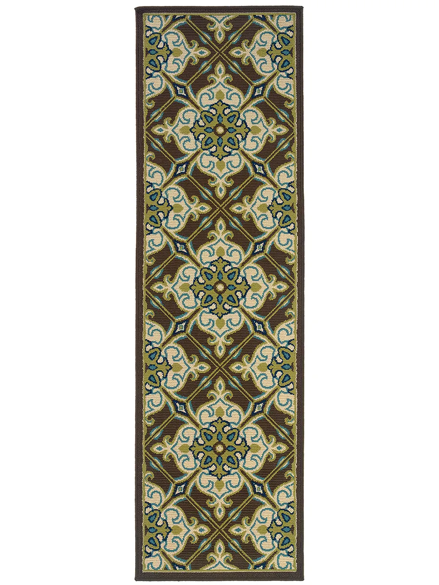 Caspian 2'3" x 7'6" Brown Rug